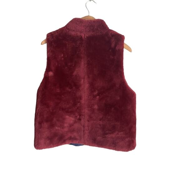 J.Crew Plush Fleece Excursion Vest Crimson Maple - Picture 4 of 13